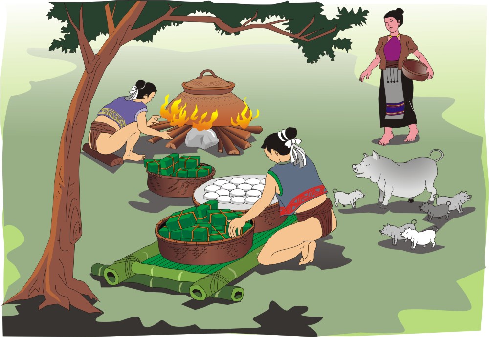 Tết Nguyên đán đã có từ nhiều thế kỷ trước với bánh chưng, bánh dày là hai món ăn đặc trưng ngày tết Tết Nguyên đán đã có từ nhiều thế kỷ trước với bánh chưng, bánh dày là hai món ăn đặc trưng ngày tết
