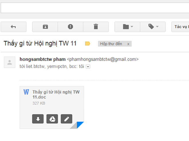 Mã độc đính kèm email giả mạo cơ quan trung ương Mã độc đính kèm email giả mạo cơ quan trung ương