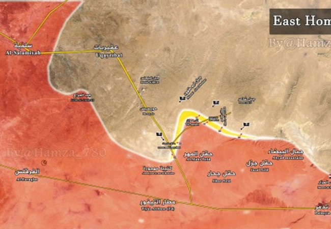 Qu&acirc;n đội Syria gi&agrave;nh lại đồi Tal Sawwan gần s&acirc;n bay T4, theo tình hình chi&ecirc;́n sự Syria mới nh&acirc;́t