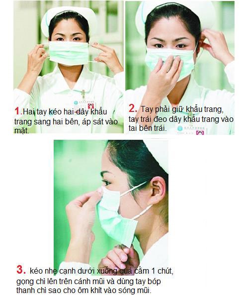 C&aacute;ch đeo khẩu trang đ&uacute;ng c&aacute;ch