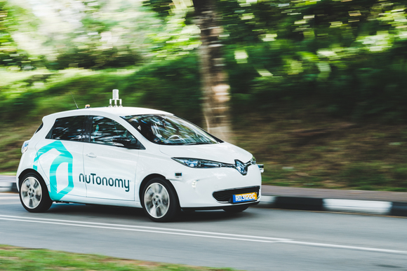 Taxi không người lái của nuTonomy. Ảnh: Internet Taxi không người lái của nuTonomy. Ảnh: Internet