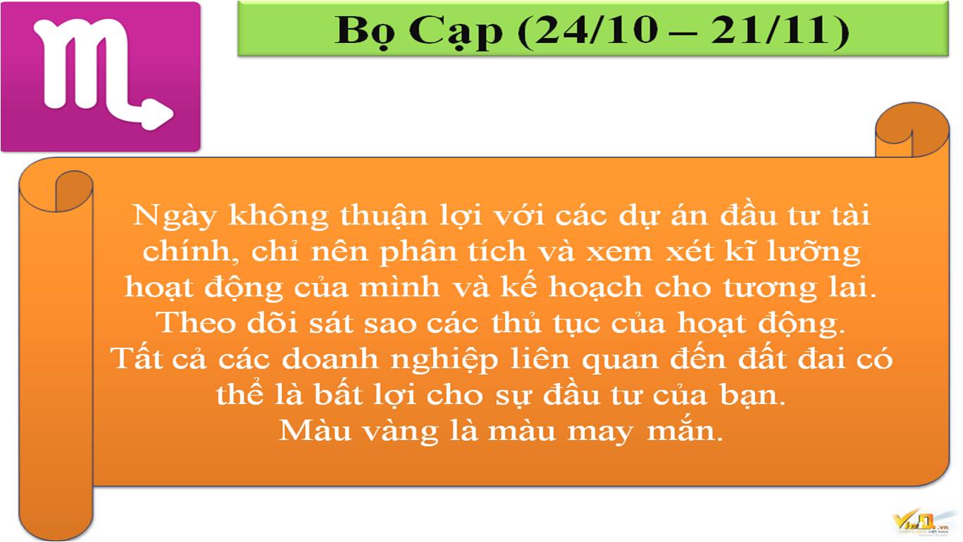 Cung ho&agrave;ng đạo Bọ Cạp ng&agrave;y 8.7.2014