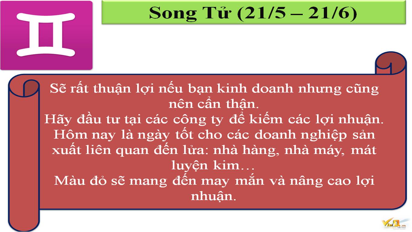 Cung ho&agrave;ng đạo Song Tử ng&agrave;y 8.7.2014