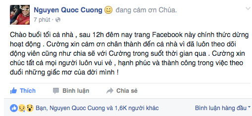 Cường Đ&ocirc; La &lsquo;đ&oacute;ng cửa&rsquo; Facebook v&agrave; Instagram sau 2 ng&agrave;y c&ocirc;ng khai b&ecirc;n Hạ Vi