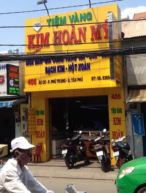 Tiệm v&agrave;ng Kim Ho&agrave;n Mỹ nơi xảy ra vụ cướp
