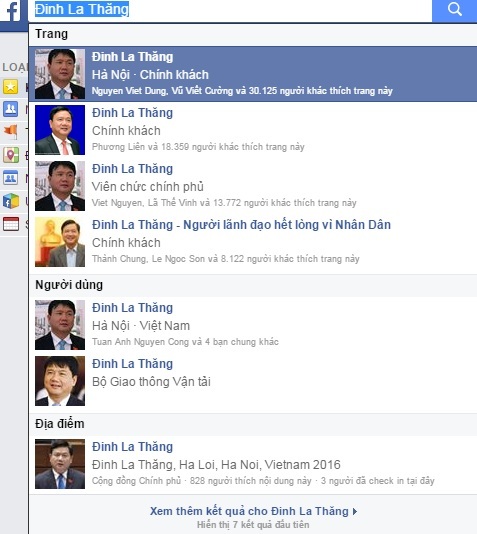 B&iacute; thư Đinh La Thăng bị mạo danh tr&ecirc;n facebook