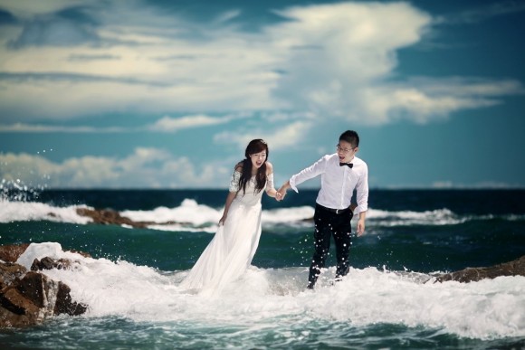 Những b&atilde;i biển tuyệt đẹp ở Phan Thiết l&agrave; địa điểm chụp ảnh cưới ấn tượng tại miền Trung