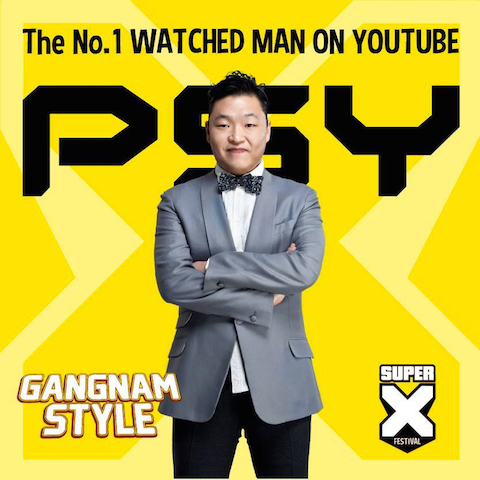 PSY l&agrave; nghệ sỹ K-Pop đầu ti&ecirc;n được c&ocirc;ng bố trong danh s&aacute;ch Super X năm nay