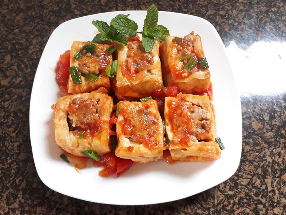 C&aacute;ch l&agrave;m m&oacute;n thịt nhồi đậu sốt c&agrave; chua si&ecirc;u ngon