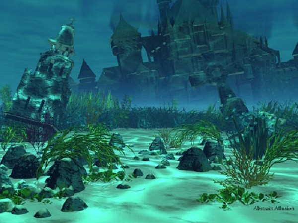 Thành phố Atlantis. Giả thuyết được ủng hộ bởi những người tin rằng thành phố mất tích Atlantis nằm đâu đó dưới lòng đại dương, gần quần đảo Bahamas (gần tiểu bang Florida).