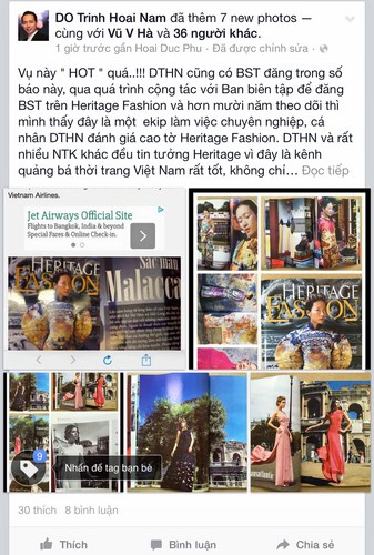 NTK Đỗ Trịnh Ho&agrave;i Nam l&ecirc;n tiếng về về nghi &aacute;n &lsquo;đạo mẫu&rsquo; tr&ecirc;n Heritage Fashion