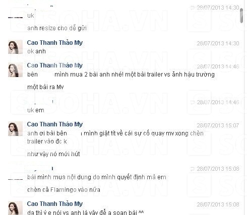 Cao Thanh Thảo My v&agrave; H.T trao đổi về c&ocirc;ng việc.