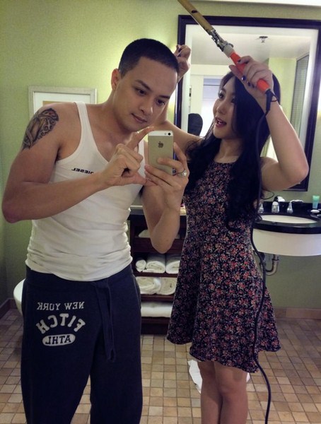 Hương Tràm và Cao Thái Sơn khá thân mật.
