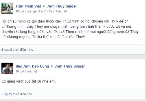 Bạn b&egrave;, người h&acirc;m mộ lo lắng cho Anh Th&uacute;y