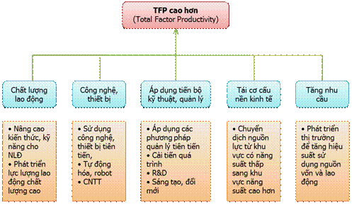 C&aacute;c yếu tố t&aacute;c động tới năng suất yếu tố tổng hợp (TFP)