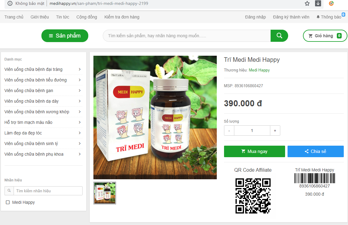 H&igrave;nh ảnh đăng tr&ecirc;n website của C&ocirc;ng ty TNHH Medi Happy