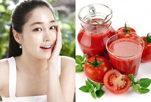 Dưỡng da, se kh&iacute;t lỗ ch&acirc;n l&ocirc;ng bằng nước &eacute;p c&agrave; chua 