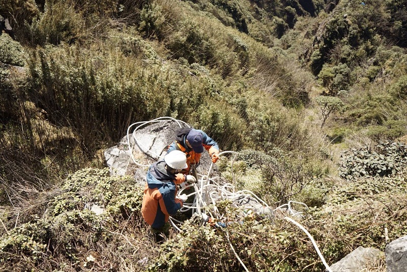 Đu d&acirc;y nhặt r&aacute;c trả lại m&ocirc;i trường trong sạch cho n&uacute;i rừng Ho&agrave;ng Li&ecirc;n Sơn