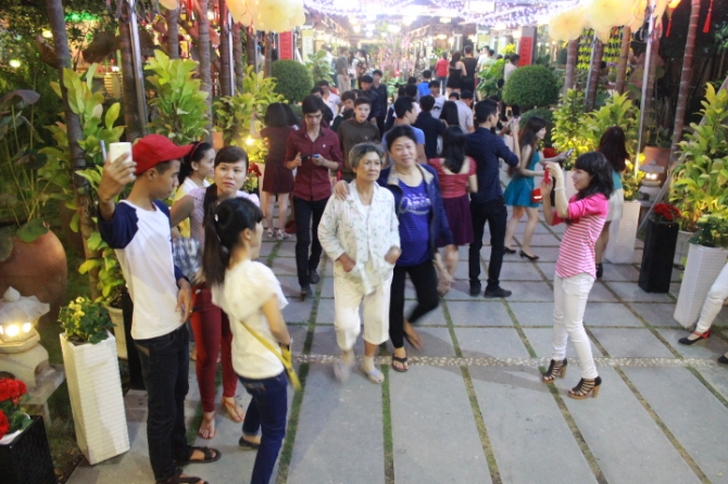 Người dân nô nức tới tham quan đường hoa 11 tỷ