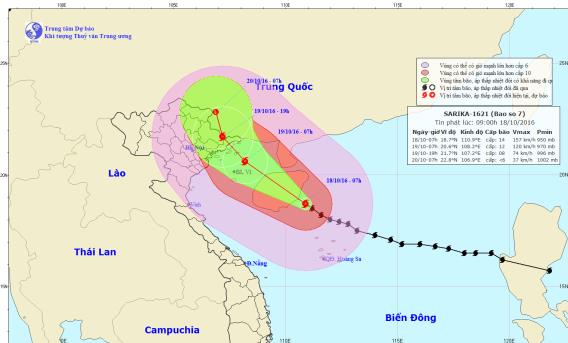 Tin b&atilde;o số 7: Tin tức mới nhất về cơn b&atilde;o số 7 Sarika