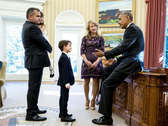  Chiến sự Syria: Tổng thống Obama tiếp đ&oacute;n Alex tại Nh&agrave; Trắng. Ảnh: Nh&agrave; Trắng