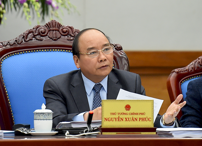  Thủ tướng Nguyễn Xu&acirc;n Ph&uacute;c y&ecirc;u cầu c&aacute;c tỉnh kh&ocirc;ng về H&agrave; Nội ch&uacute;c Tết. Ảnh: VGP