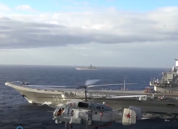  Chiến sự Syria: T&agrave;u s&acirc;n bay Đ&ocirc; đốc Kuznetsov c&ugrave;ng d&agrave;n kh&iacute; t&agrave;i qu&acirc;n sự ''khủng'' của Nga ra ngo&agrave;i khơi Syria ti&ecirc;u diệt IS.