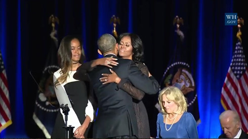  Tổng thống Obama d&agrave;nh những lời lẽ tuyệt vời để n&oacute;i về Đệ nhất Phu nh&acirc;n. 