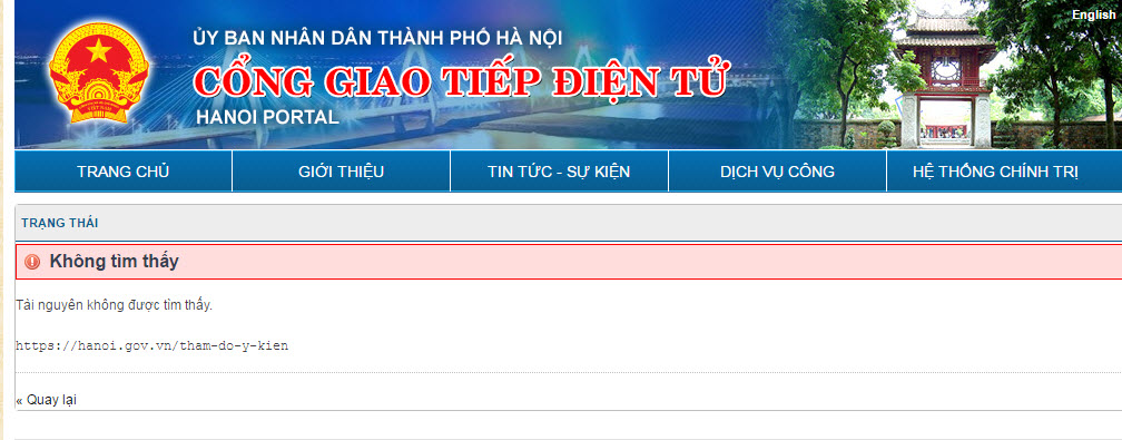  Hệ thống khảo s&aacute;t &yacute; kiến người d&acirc;n về loa phường của Sở Th&ocirc;ng tin - Truyền th&ocirc;ng H&agrave; Nội bất ngờ tạm dừng v&igrave; số lượng người b&igrave;nh chọn tăng đột biến.