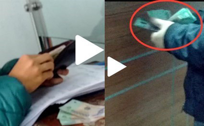 H&igrave;nh ảnh trong video phản &aacute;nh c&aacute;n bộ Hải quan Hải Ph&ograve;ng c&oacute; h&agrave;nh vi nhận hối lộ