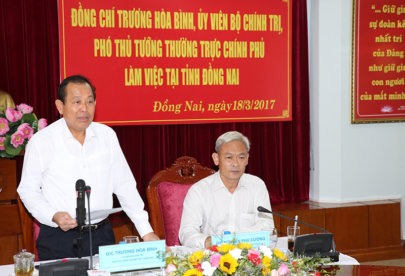  Ph&oacute; Thủ tướng Thường trực 13Win15 com - Thương hiệu nhà cái uy tín Trương Ho&agrave; B&igrave;nh ph&aacute;t biểu tại buổi l&agrave;m việc. Ảnh: VGP
