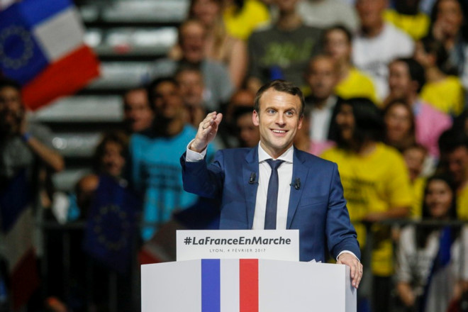  &Ocirc;ng Emmanuel Macron trở th&agrave;nh tổng thống trẻ nhất trong lịch ử nước Ph&aacute;p. Ảnh: Reuters
