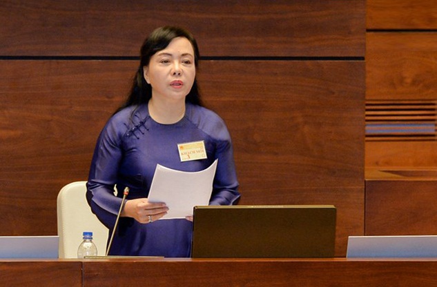  Bộ trưởng Nguyễn Thị Kim Tiến ph&aacute;t biểu tại phi&ecirc;n thảo luận. Ảnh: VGP