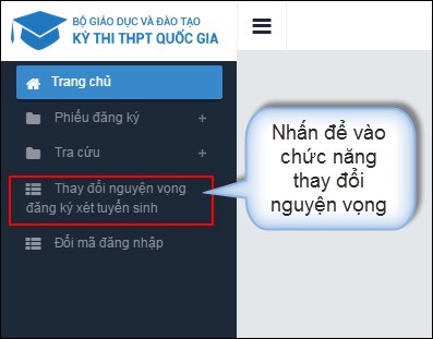  Giao diện hệ thống https://thisinh.thithptquocgia.edu.vn