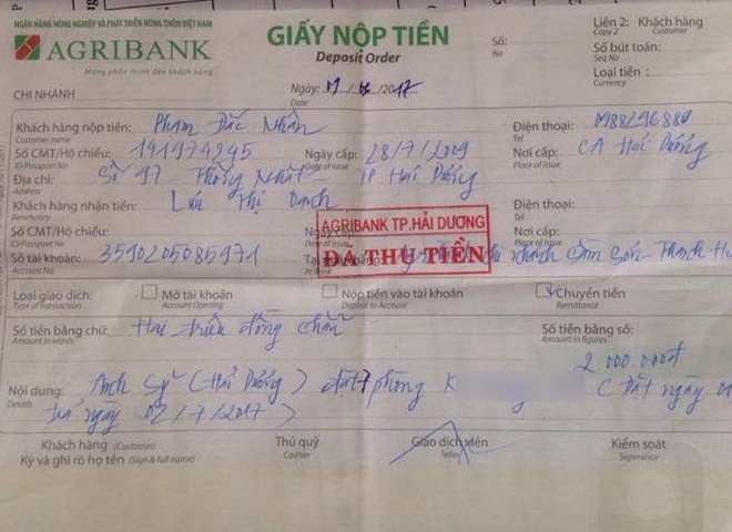  Phiếu thanh to&aacute;n của du kh&aacute;ch khi đặt ph&ograve;ng tại kh&aacute;ch sạn ở Sầm Sơn. Ảnh: Tr&iacute; thức trẻ