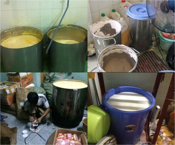  R&ugrave;ng m&igrave;nh với những &ldquo;hệ thống&rdquo; gia c&ocirc;ng kem trộn từng bị ph&aacute;t hiện. C&aacute;c loại nguy&ecirc;n liệu l&agrave;m kem đều c&oacute; thể dễ d&agrave;ng t&igrave;m thấy ở chợ Kim Bi&ecirc;n.