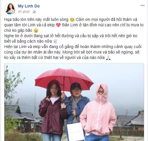  Hoa hậu Đỗ Mỹ Linh đ&atilde; cập nhật t&igrave;nh h&igrave;nh của bản th&acirc;n v&agrave; ekip tr&ecirc;n trang c&aacute; nh&acirc;n. Ảnh chụp m&agrave;n h&igrave;nh