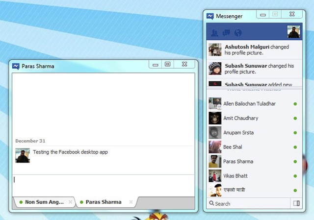 Giao diện ứng dụng Facebook Messenger phi&ecirc;n bản web