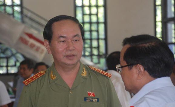 Bộ C&ocirc;ng an, bộ trưởng trần đại quang, Đại tướng c&ocirc;ng an, Thường vụ Quốc hội, h&agrave;m đại tướng, h&agrave;m thứ trưởng