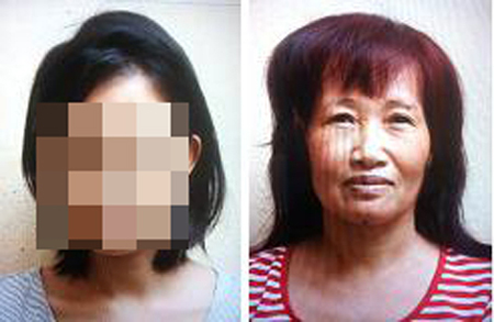 T&uacute; b&agrave; điều h&agrave;nh đường dầy g&aacute;i mại d&acirc;m L&ecirc; Thị Uyn (b&ecirc;n phải)