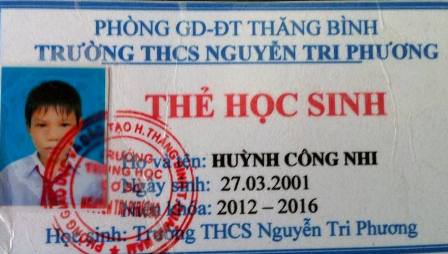 Ảnh thẻ của hai em học sinh mất t&iacute;ch b&iacute; ẩn từ ng&agrave;y 4/12 ở tỉnh Quảng Nam