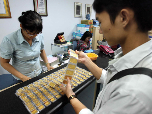Lượng giao dịch vàng trên thị trường không đáng kể Lượng giao dịch vàng trên thị trường không đáng kể
