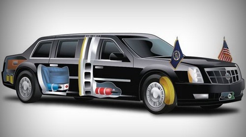 Mặc dù mang một số điểm tương đồng với một số chiếc Cadillac khác, nhưng chiếc limousine của Tổng thống Mỹ gần như hoàn toàn khác mọi chiếc xe đang có trên thị trường, ngay cả mui xe, logo Cadillac cũng khác so với những chiếc xe khác.