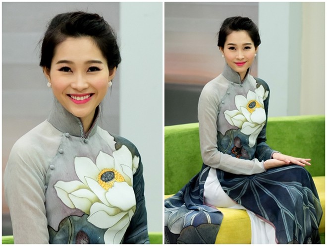 Sở hữu vẻ đẹp dịu dàng, thanh thoát, Đặng Thu Thảo trở thành đại sứ chương trình Lễ hội áo dài diễn ra tại TP. HCM. Trong buổi tọa đàm về nét đẹp trang phục truyền thống, Hoa hậu Việt Nam 2012 diện mẫu áo dài mới nằm trong BST Quốc hoa của NTK Sĩ Hoàng. Mẫu áo dài có tông màu trầm, in hoa sen tinh tế tôn nét duyên của người mặc. Người đẹp còn cho biết, áo dài là trang phục cô thích và cảm thấy tự tin nhất khi xuất hiện trước công chúng.