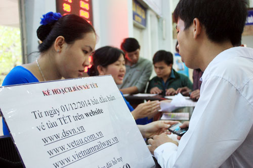 V&eacute; t&agrave;u Tết, v&eacute; t&agrave;u điện tử, mua v&eacute; t&agrave;u qua mạng, ga S&agrave;i G&ograve;n