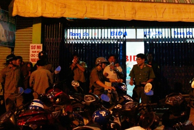 Hiện trường vụ giết người tại qu&aacute;n bi a