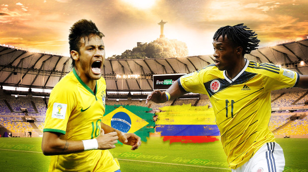 Dự đo&aacute;n kết quả tỉ số trận tứ kết Brazil - Colombia