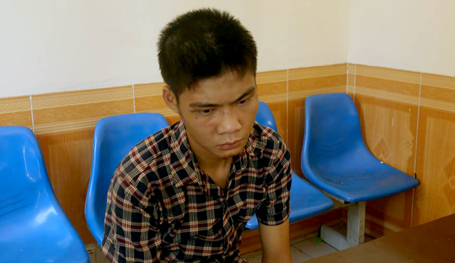 Đối tượng Nguyễn Năng Sơn tại cơ quan c&ocirc;ng an phường Ngọc Kh&aacute;nh, quận Ba Đ&igrave;nh, H&agrave; Nội
