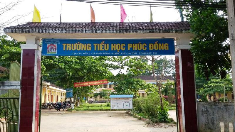 trường tiểu học Ph&uacute;c Đồng (Hương Kh&ecirc;, H&agrave; Tĩnh).