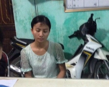 Ng&ocirc; Thị Hiền tại c&ocirc;ng an